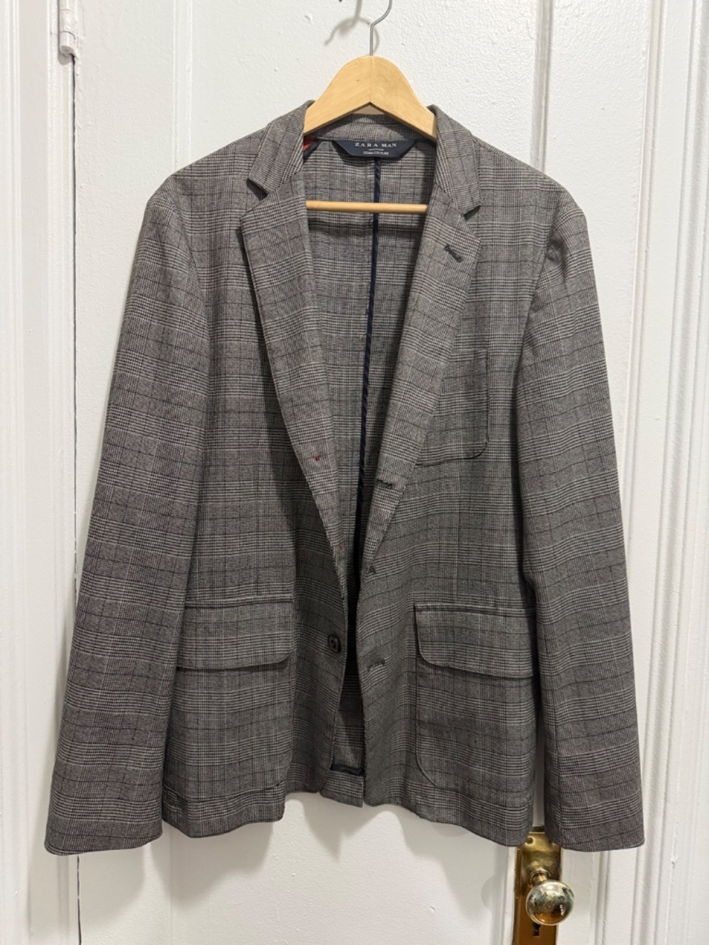 Zara Men's Gray Glen Plaid Sport Coat Blazer - Picture 4 of 5